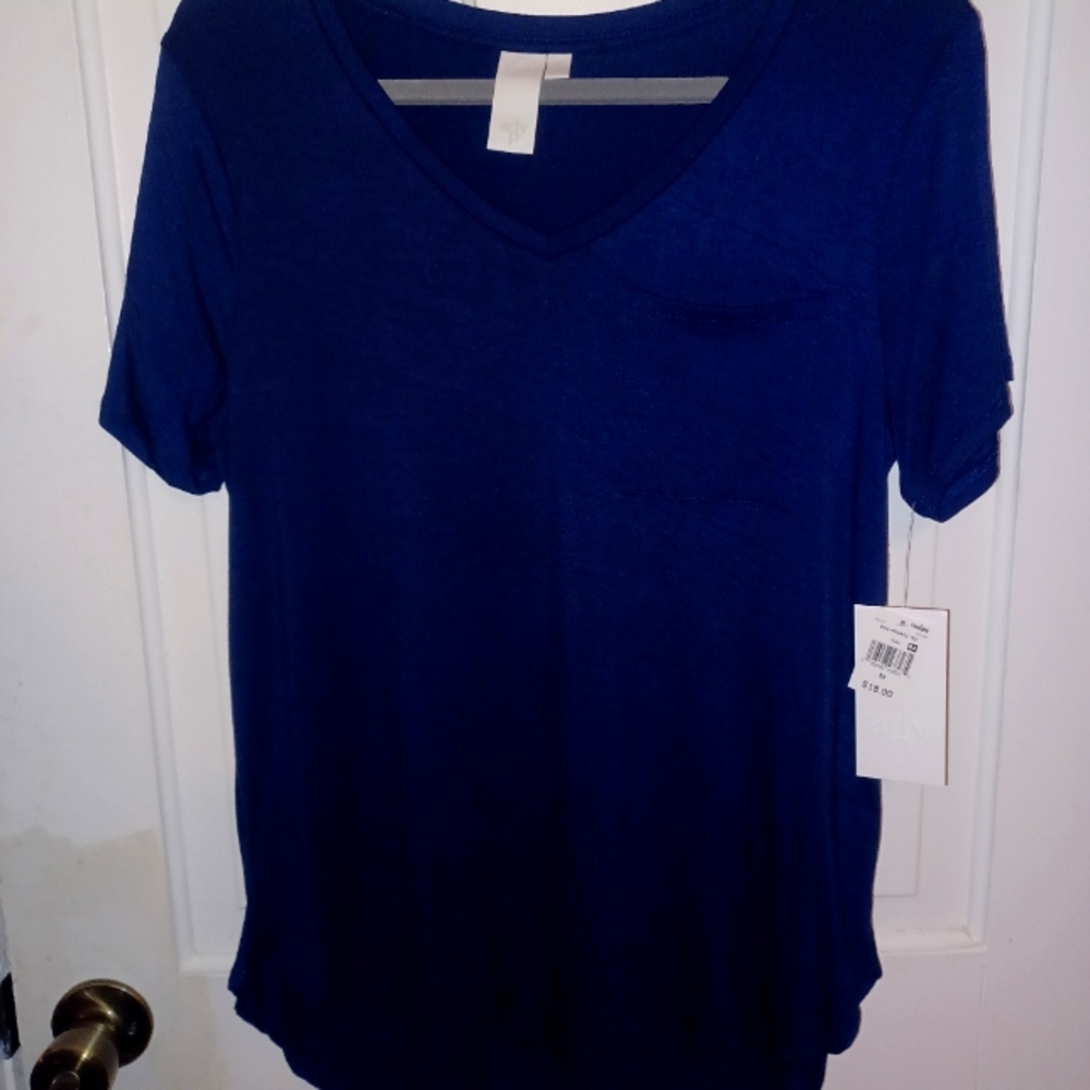 Blue V-neck